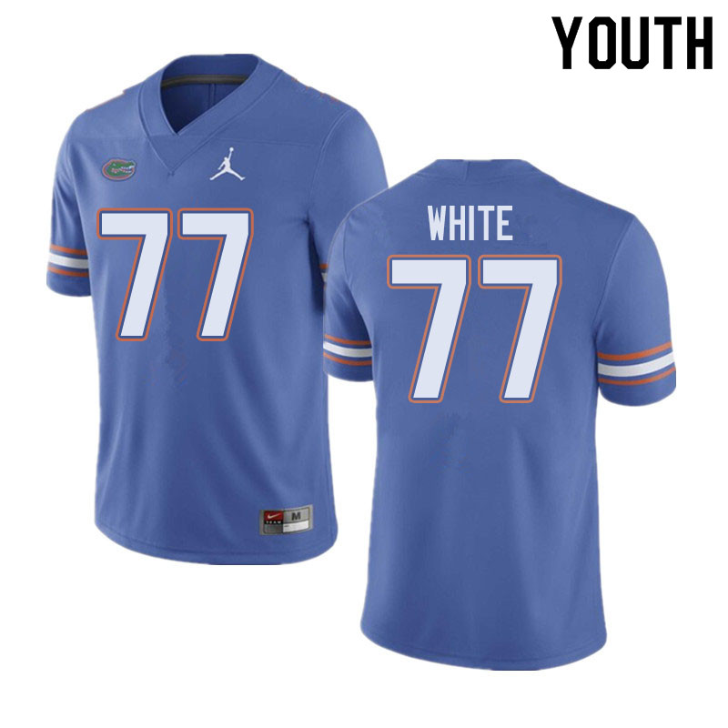 Jordan Brand Youth #77 Ethan White Florida Gators College Football Jerseys Sale-Blue